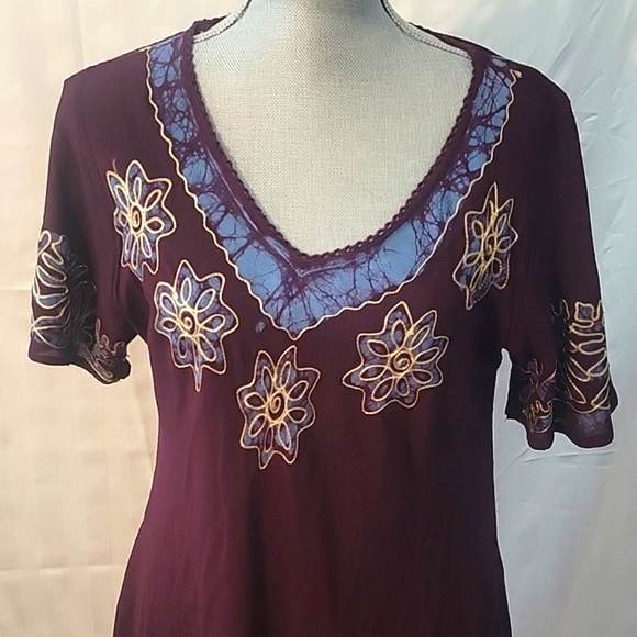 Just Cruising Burgundy 100% Rayon, Free Size - Picture 2 of 9